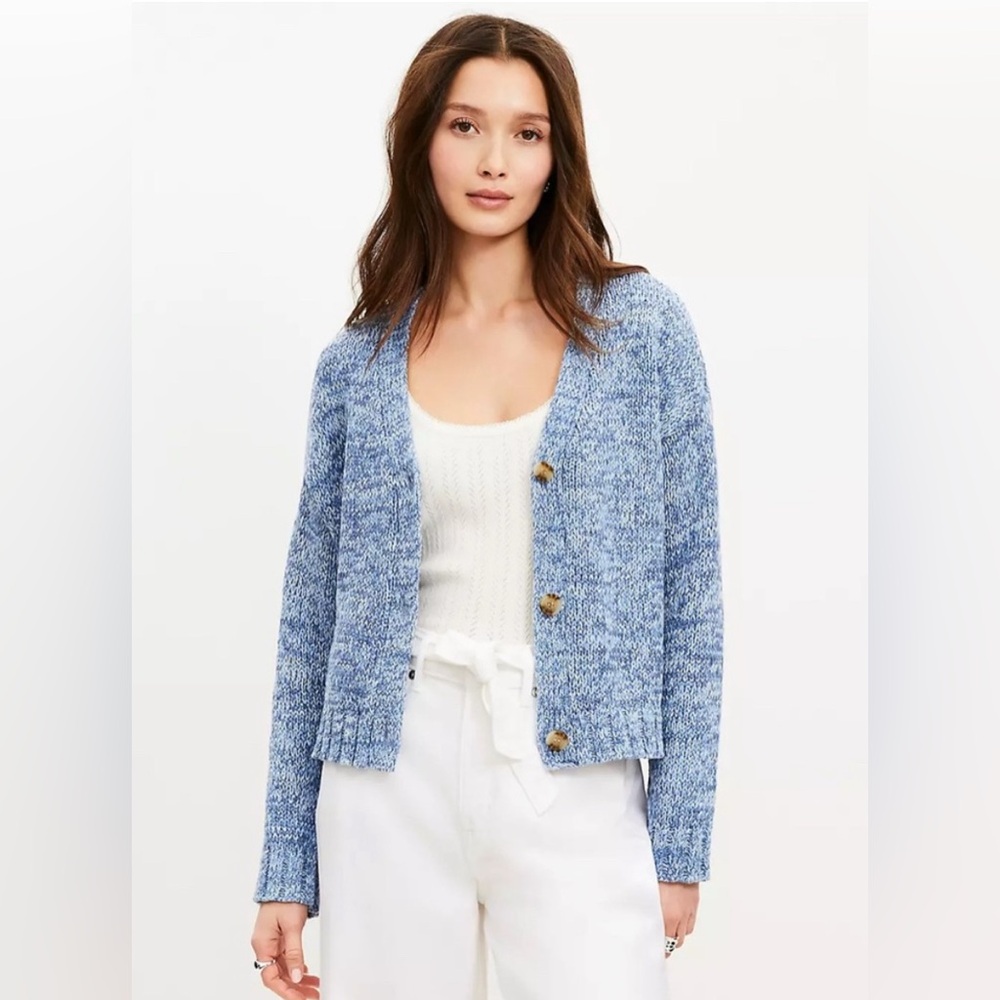 LOFT • Marled Easy V-Neck Cardigan • Size XL • NWT